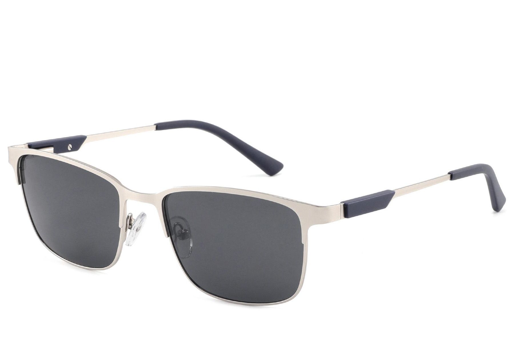 Rectangular Silver Metal Sunglasses #BS2012-2048