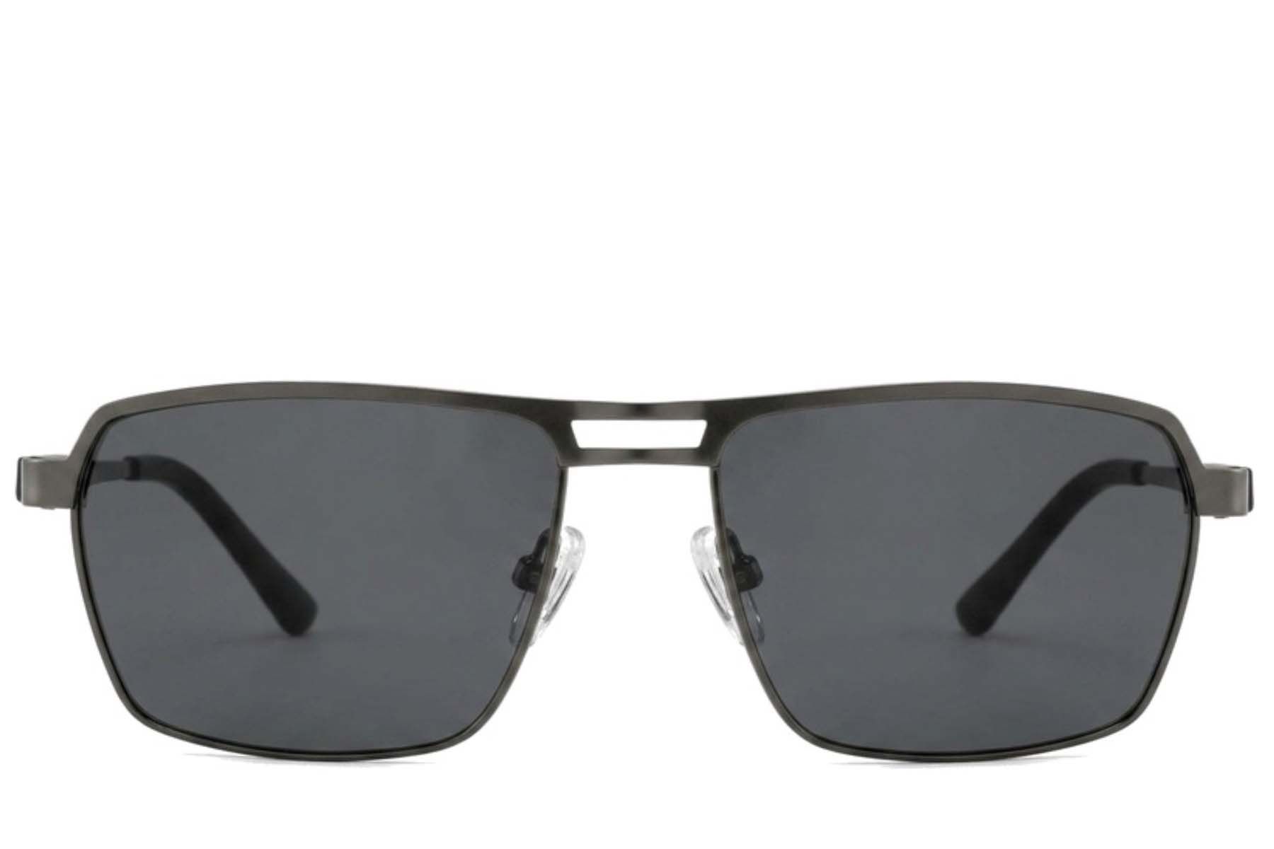 Aviator zonnebril in grijs metaal #BS2012-2051