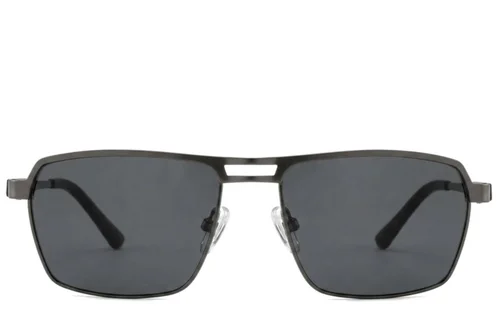 Graue Aviator-Sonnenbrille aus Metall #BS2012-2051