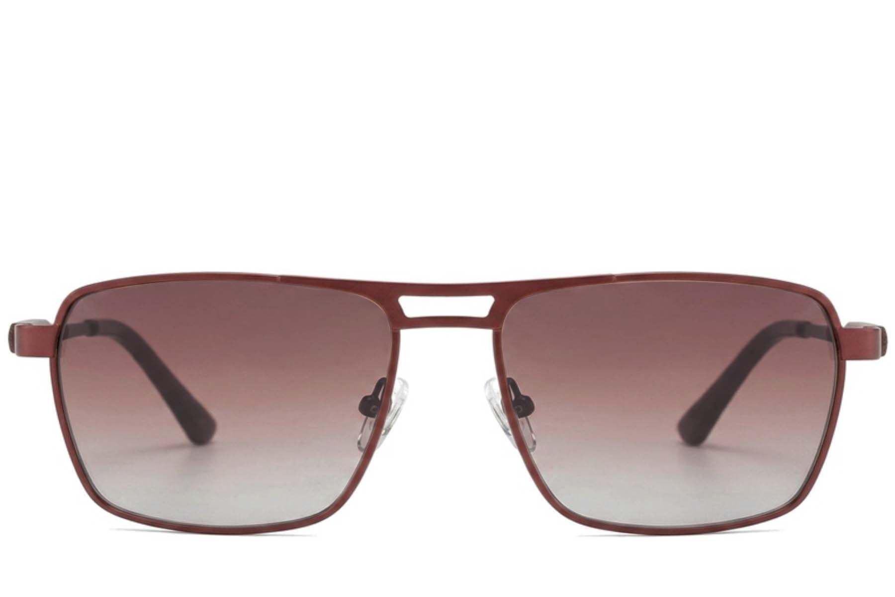 Aviator zonnebril van bruin metaal #BS2012-2054