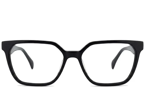 Lunettes rectangulaires en acétate noir #BS2012-2055