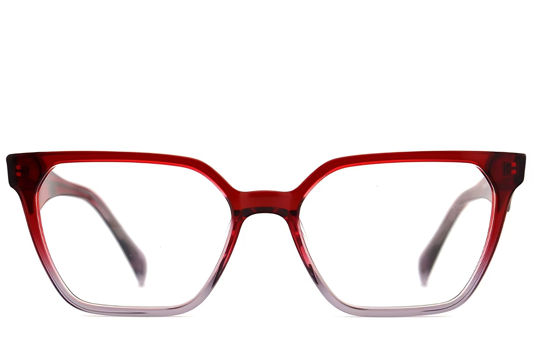 Vasos rectangulares de acetato rojo #BS2012-2056