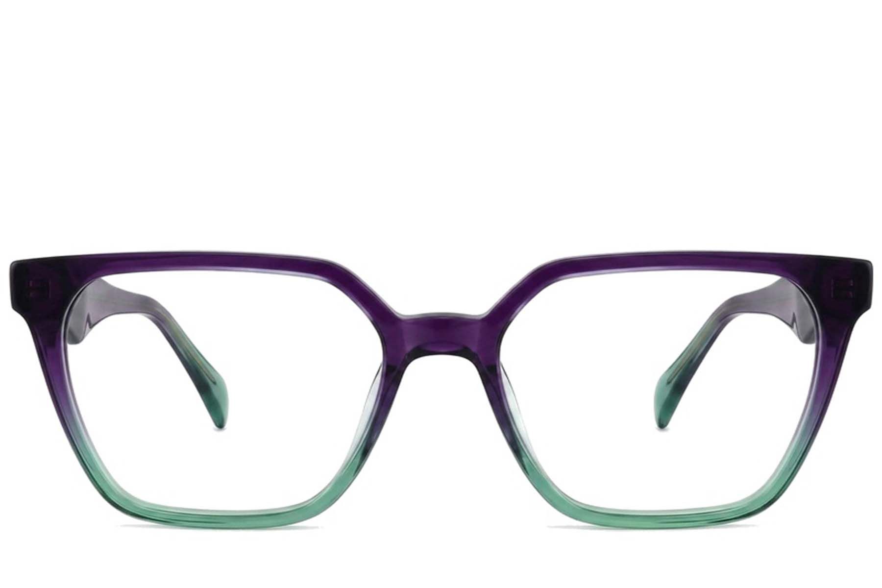 Rectangular Purple Acetate Glasses #BS2012-2057