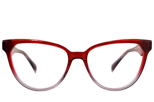 Lunettes papillon en acétate rouge #BS2012-2060