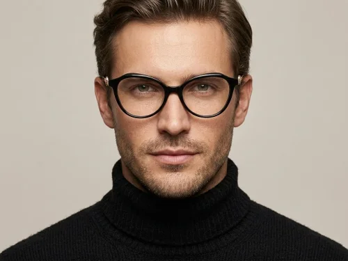 Lunettes papillon en acétate noir #BS2012-2069