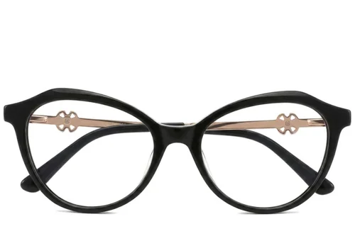 Lunettes papillon en acétate noir #BS2012-2069