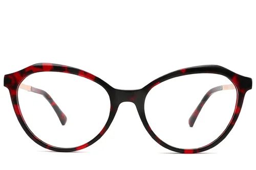 Lunettes papillon en acétate rouge #BS2012-2070