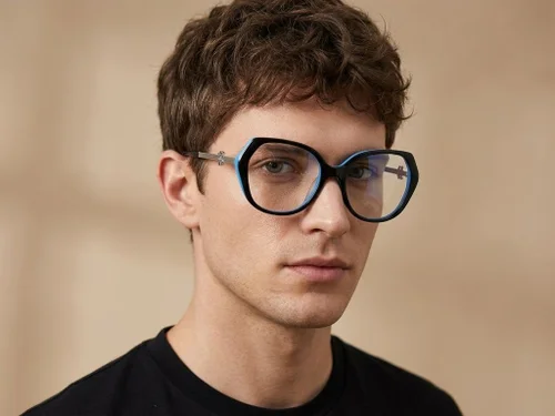 Lunettes papillon en acétate noir #BS2012-2076