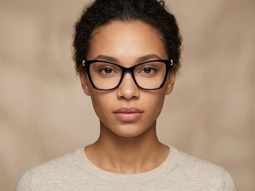 Butterfly Black Acetate Glasses #BS2012-2078