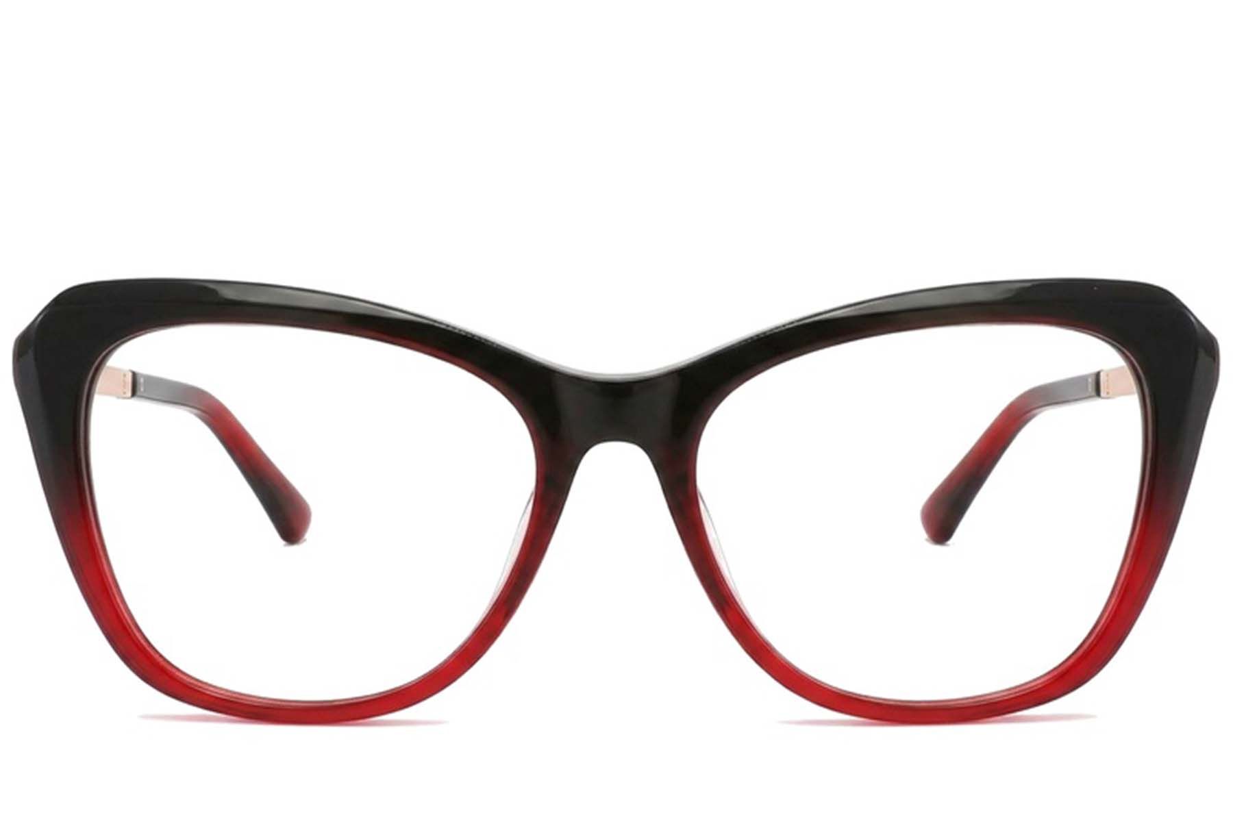 Occhiali in acetato rosso farfalla #BS2012-2082
