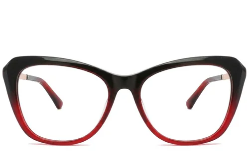 Lunettes papillon en acétate rouge #BS2012-2082