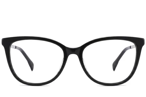 Lunettes papillon en acétate noir #BS2012-2083