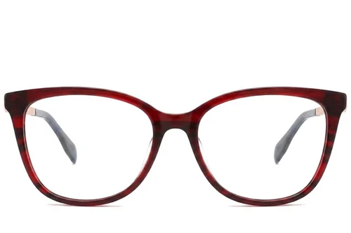 Lunettes papillon en acétate rouge #BS2012-2086