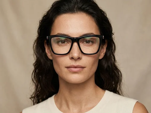Lunettes rectangulaires en acétate noir #BS2012-2087