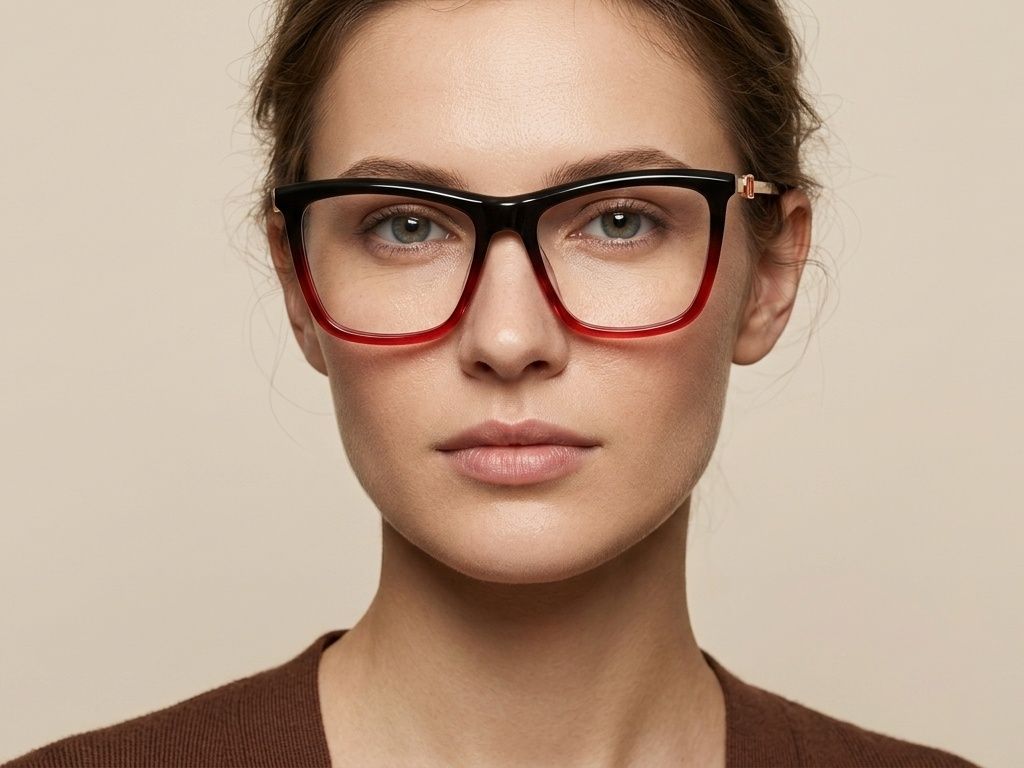 Bicchieri rettangolari in acetato rosso #BS2012-2089