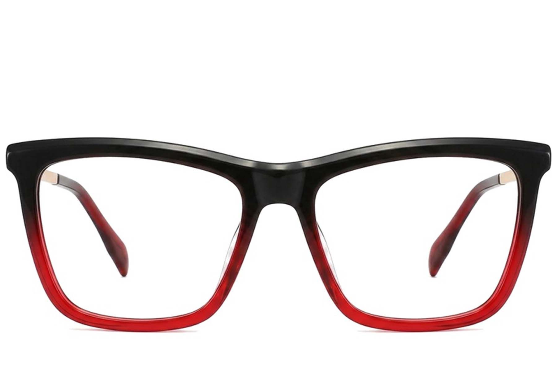 Bicchieri rettangolari in acetato rosso #BS2012-2089