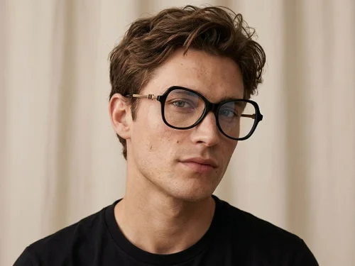 Lunettes papillon en acétate noir #BS2012-2092