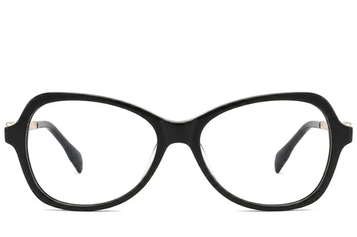 Lunettes papillon en acétate noir #BS2012-2092