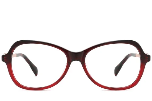Lunettes papillon en acétate rouge #BS2012-2093