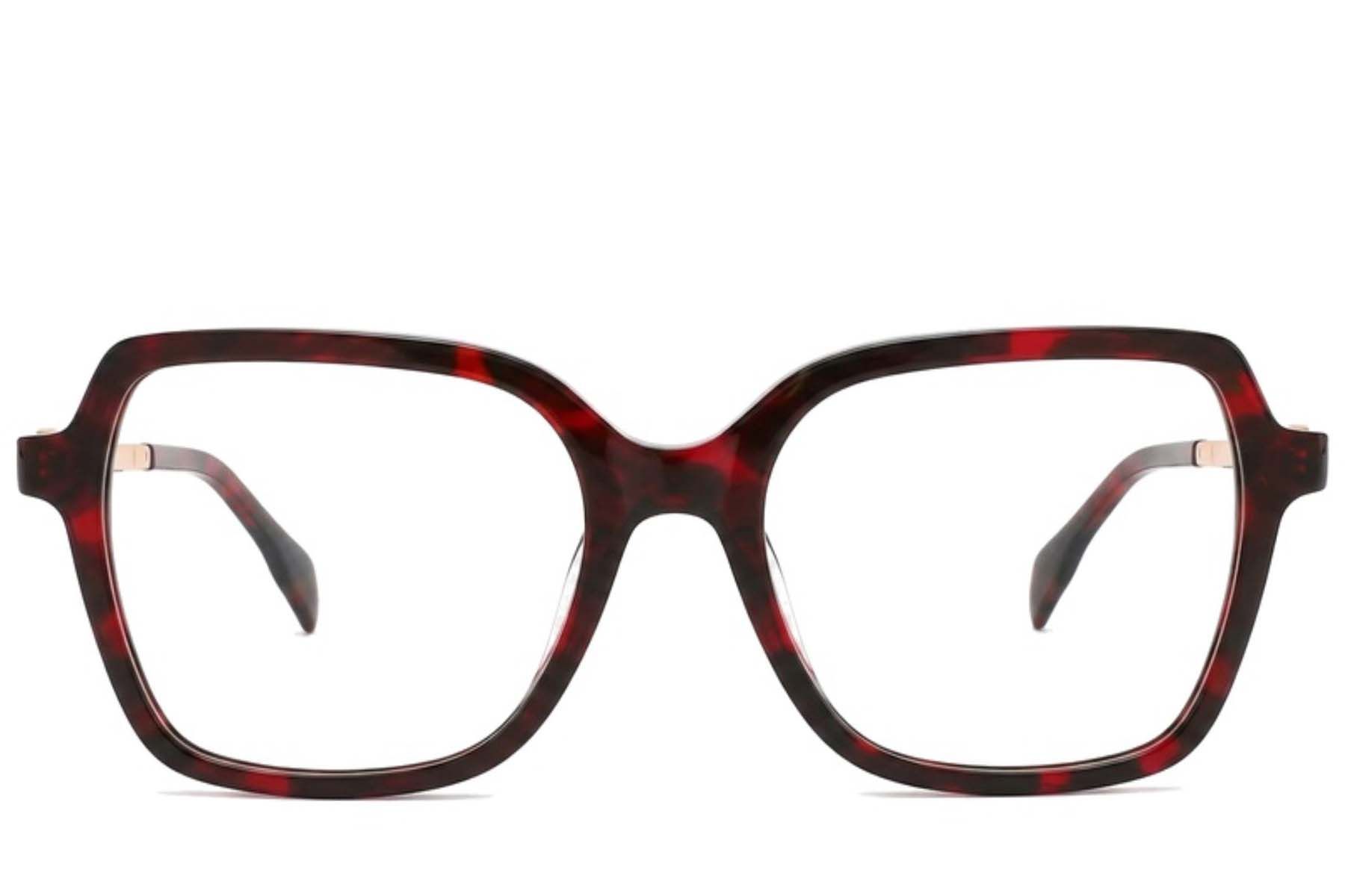 Vasos rectangulares de acetato rojo #BS2012-2098