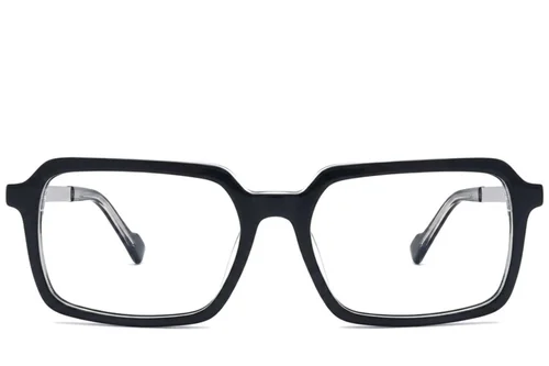 Lunettes rectangulaires en acétate noir #BS2012-2103