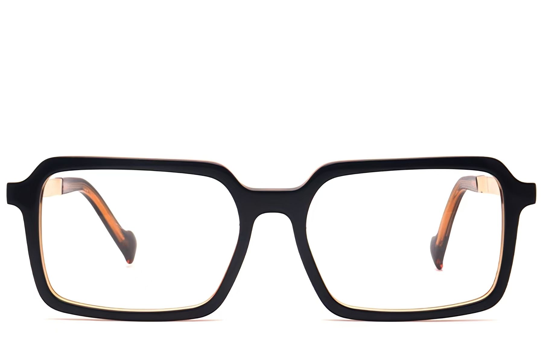 Rectangular Black Acetate Glasses #BS2012-2104