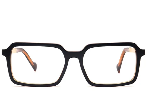 Lunettes rectangulaires en acétate noir #BS2012-2104
