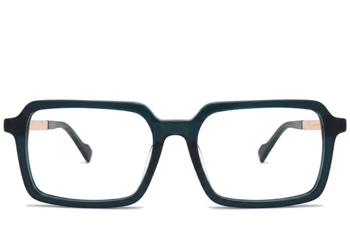 Verres rectangulaires en acétate vert #BS2012-2105