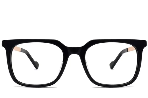 Lunettes rectangulaires en acétate noir #BS2012-2107