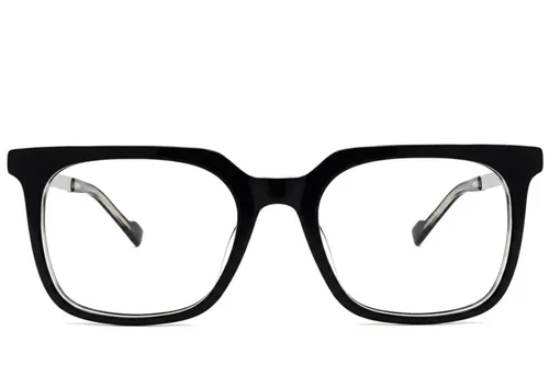 Lunettes rectangulaires en acétate noir #BS2012-2108