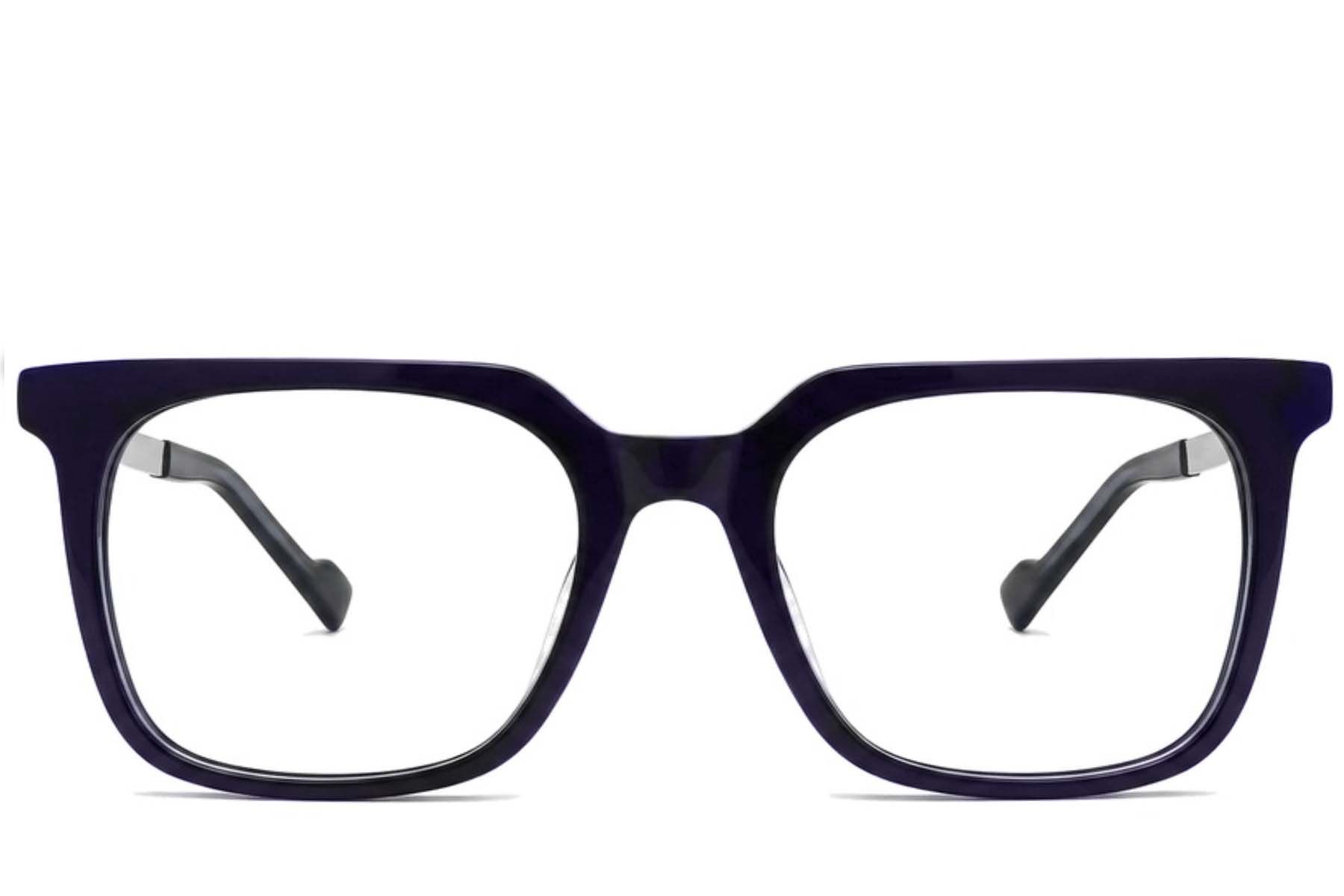 Bicchieri rettangolari in acetato blu #BS2012-2109