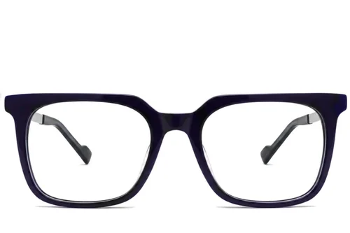 Lunettes rectangulaires en acétate bleu #BS2012-2109