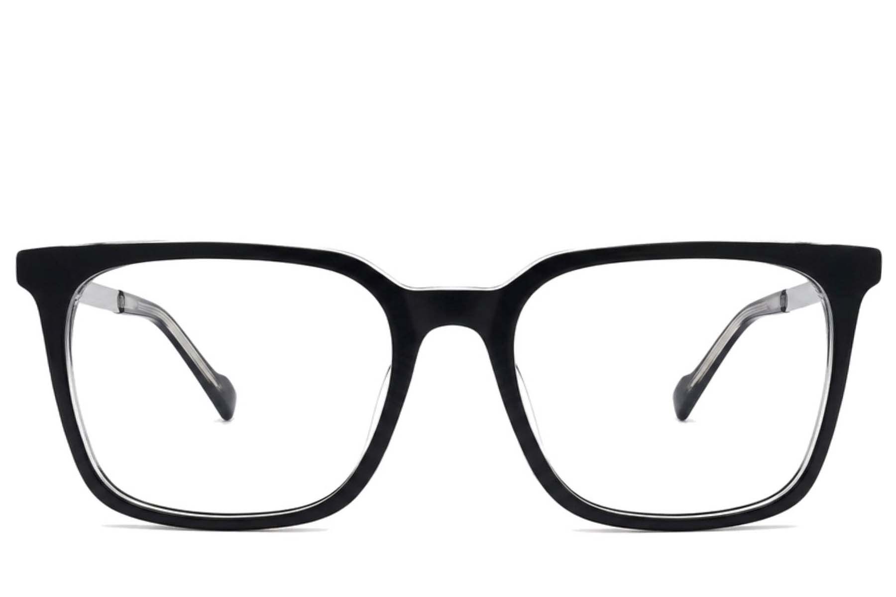 Rectangular Black Acetate Glasses #BS2012-2113