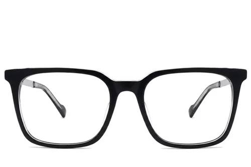 Lunettes rectangulaires en acétate noir #BS2012-2113