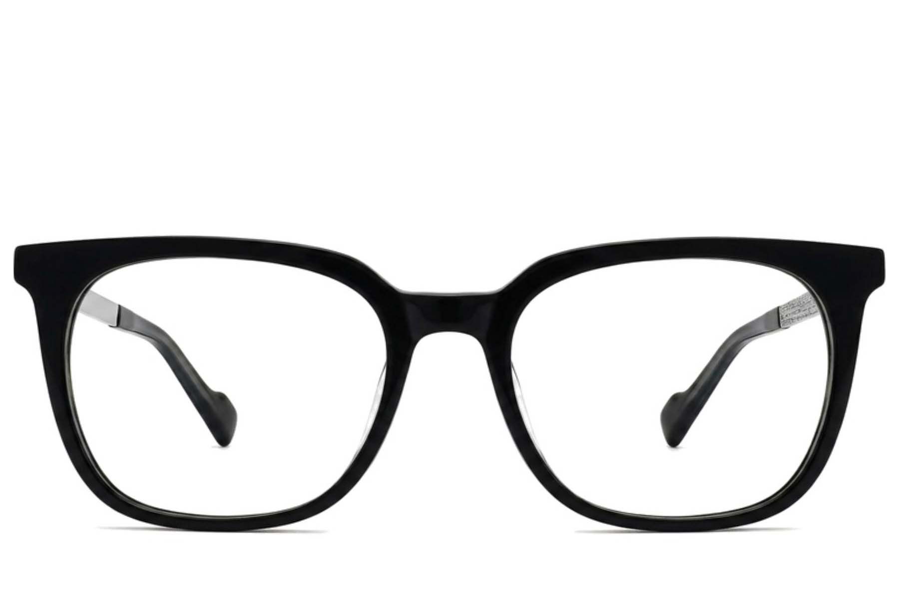 Rectangular Black Acetate Glasses #BS2012-2118