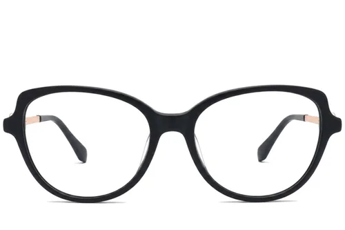 Lunettes papillon en acétate noir #BS2012-2122