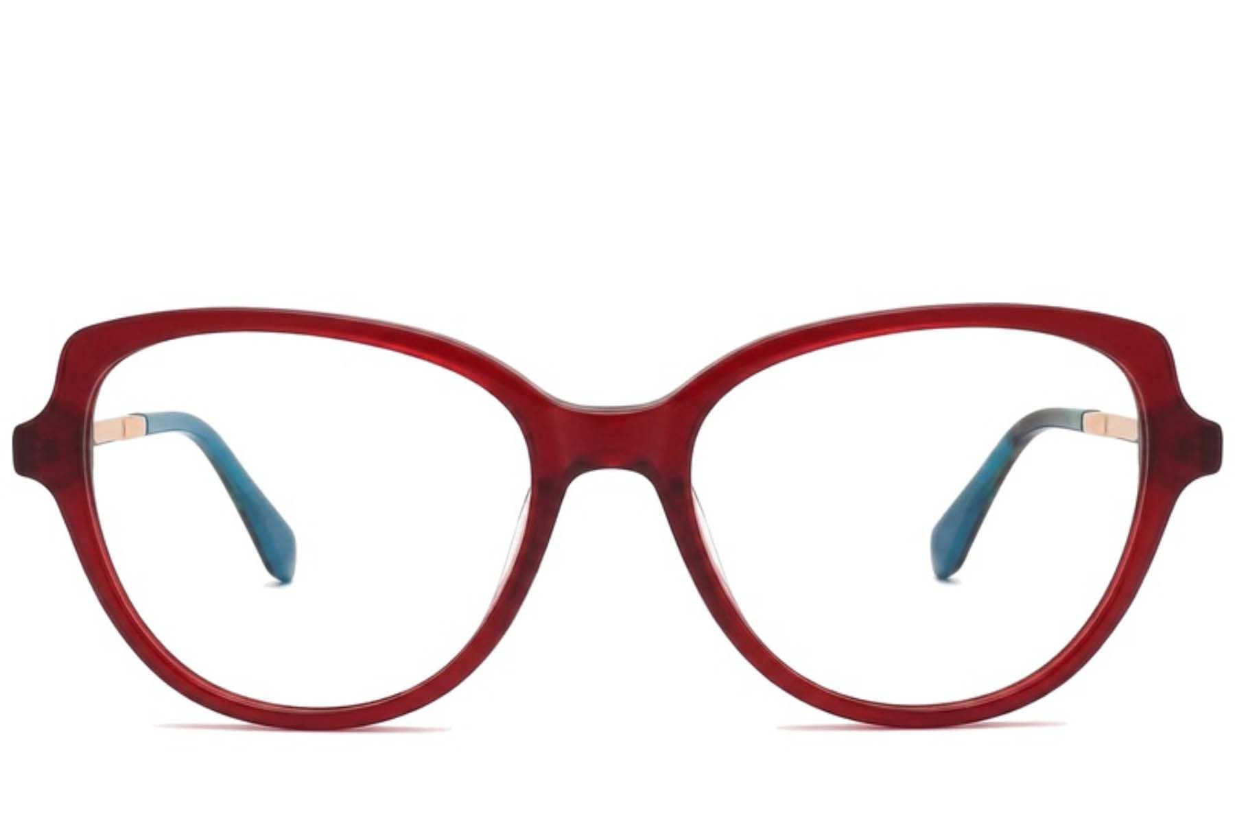 Occhiali in acetato rosso farfalla #BS2012-2123