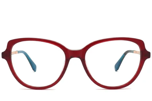 Lunettes papillon en acétate rouge #BS2012-2123