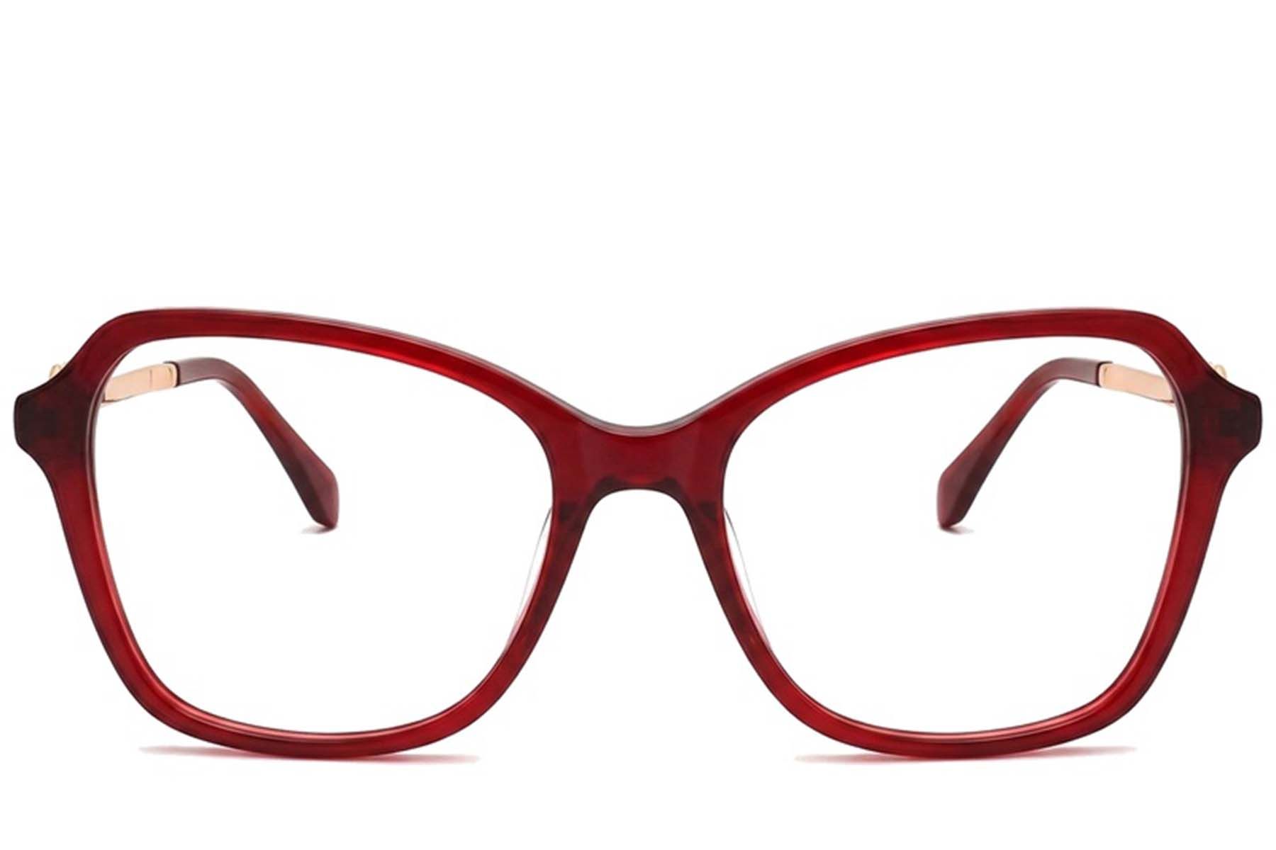 Occhiali in acetato rosso farfalla #BS2012-2129