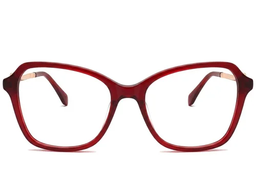 Lunettes papillon en acétate rouge #BS2012-2129