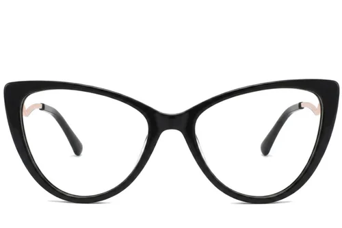 Lunettes papillon en acétate noir #BS2012-2138