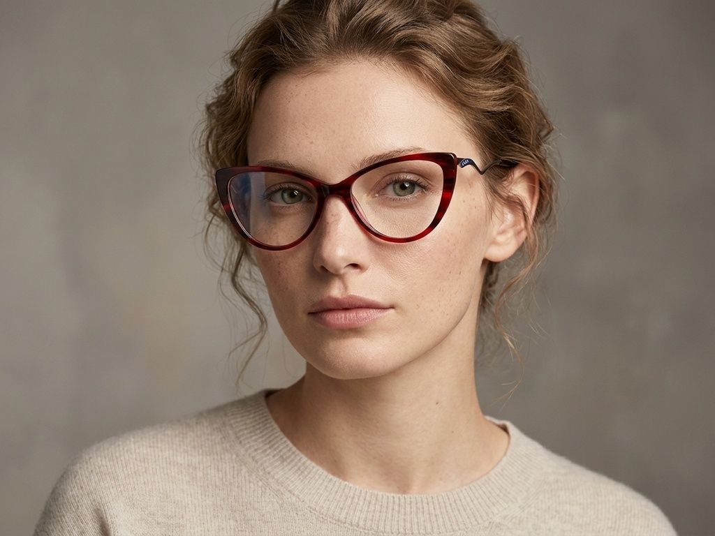 Butterfly Red Acetate Glasses #BS2012-2139