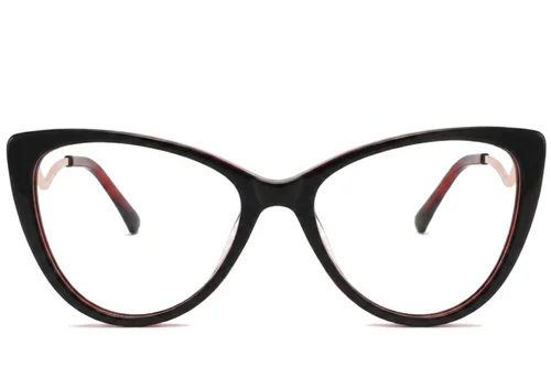 Lunettes papillon en acétate noir #BS2012-2140
