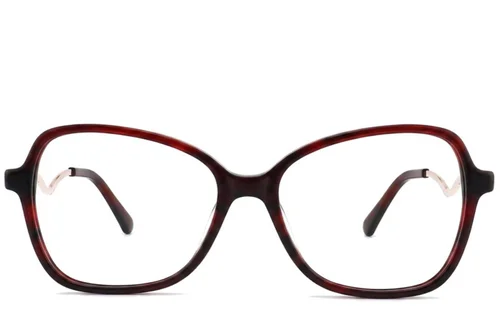 Lunettes papillon en acétate rouge #BS2012-2143