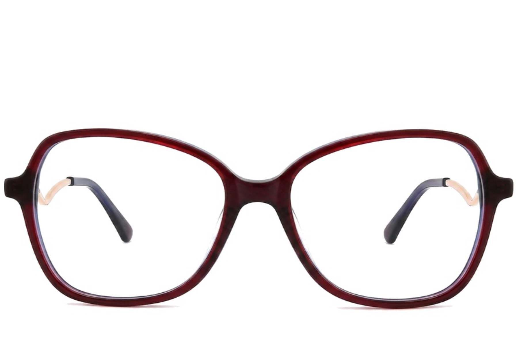 Occhiali in acetato rosso farfalla #BS2012-2144