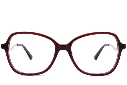 Lunettes papillon en acétate rouge #BS2012-2144
