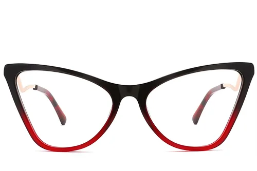 Lunettes papillon en acétate rouge #BS2012-2149