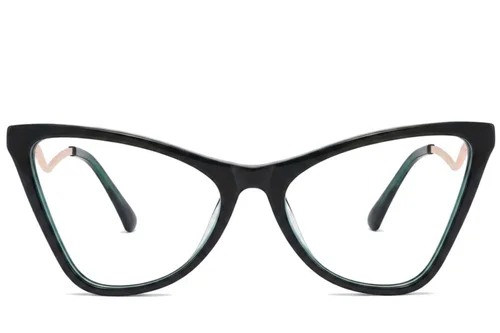 Verres en acétate vert papillon #BS2012-2151