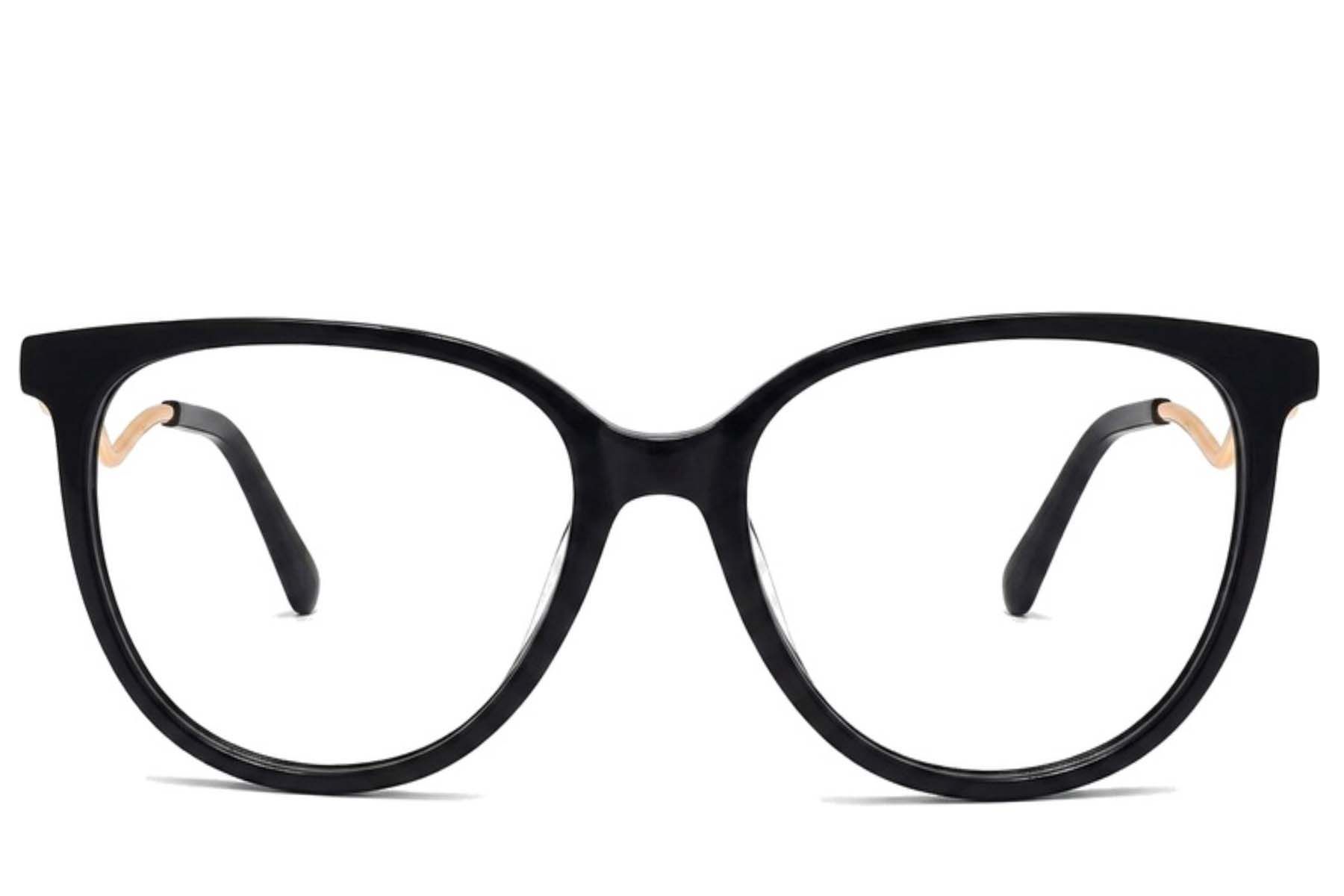 Oval Black Acetate Glasses #BS2012-2152