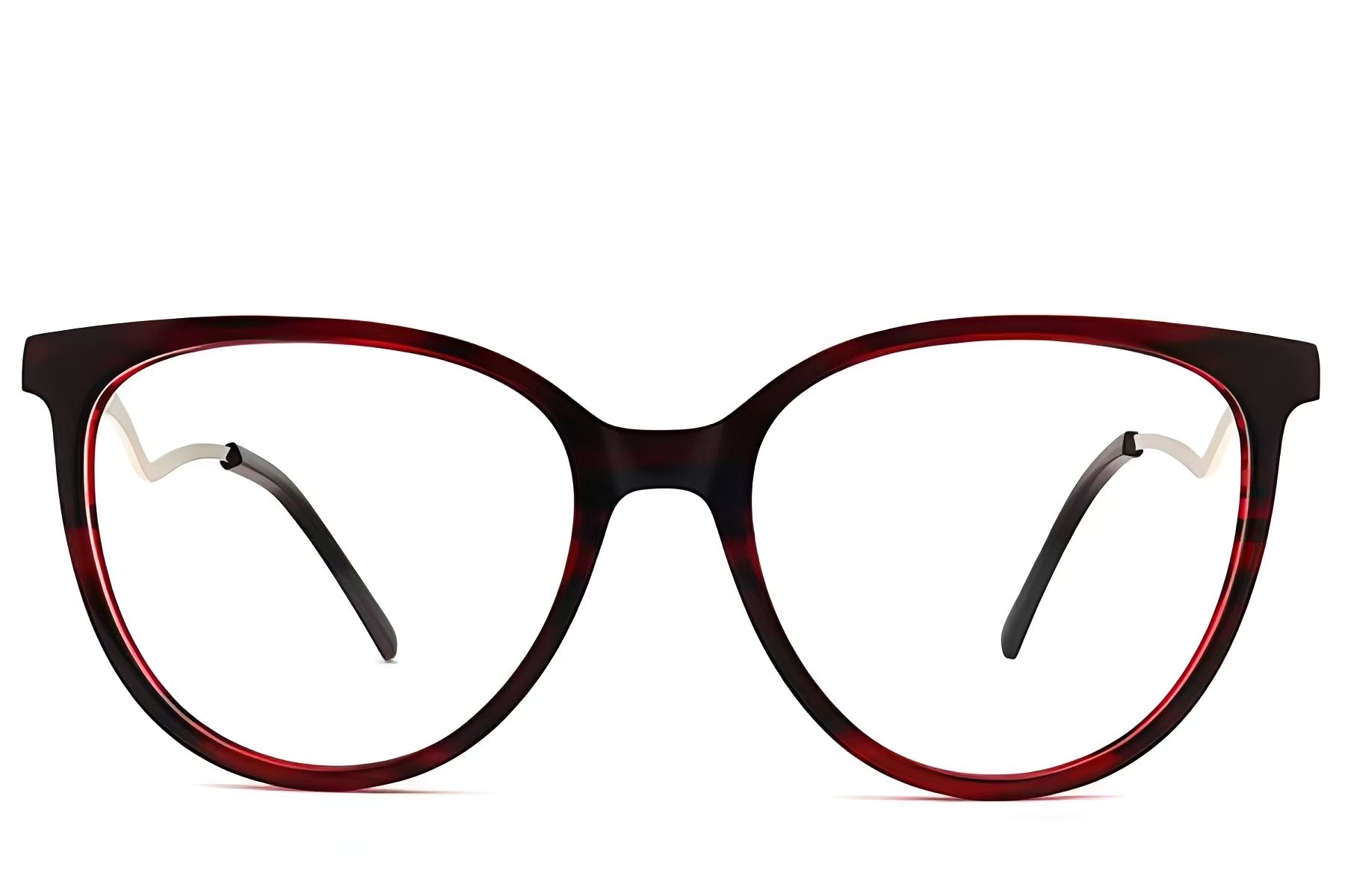 Oval Red Acetate Glasses #BS2012-2153